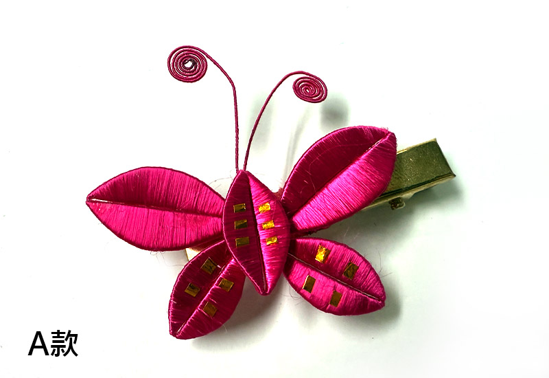 傳統紅春仔花(蝴蝶)夾/胸針/髮梳